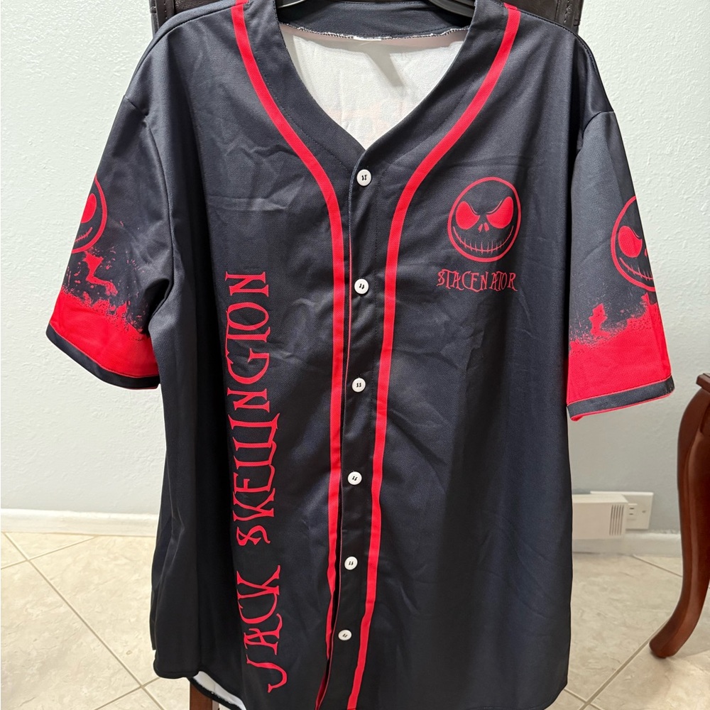 Jack Skellington Black and Red Jersey